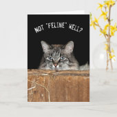 Tabby Barn Cat in Hay Loft Karte (Gelbe Blume)