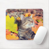 Tabby Basking in den Foliage Mousepad (Mit Mouse)