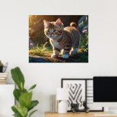 *~* TABBY Beobachtung Kätzchen 5:4 Feline Kitten Poster (Heimbüro)