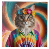 Tabby Blume Kinderdekoration Fliese (Vorderseite)