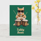 Tabby Bongo Player Karte (Gelbe Blume)