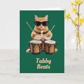 Tabby Bongo Player Karte (Gelbe Blume)