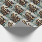 Tabby Cap on Nautical Boat Ropes Geschenkpapier (Ecke)