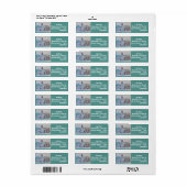 Tabby Cat Aquamarin Playing Wool Rücksendeadressen (Vorne)