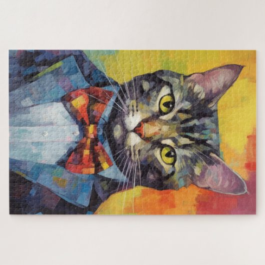 TABBY CAT ART FUNNY NIEDLICH JIGSAW PUZZLE (Horizontal)