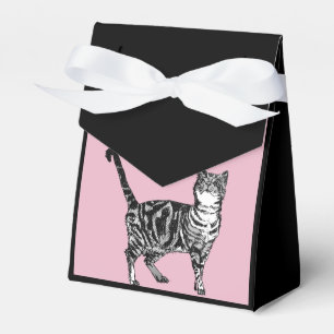 Tabby Cat Art pink Geburtstagsparty Cake Gefallen  Geschenkschachtel