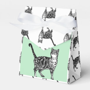 Tabby Cat Art rosa Geburtstagsparty Cake Geschenkschachtel