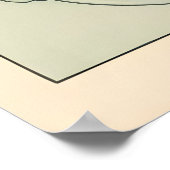 Tabby Cat Bathroom Print Funny Japanese Ukiyo-e Poster (Ecke)