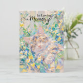 Tabby Cat Beileid Card Einladung (Stehend Vorderseite)
