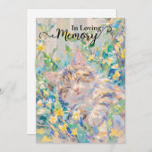 Tabby Cat Beileid Card Einladung (Vorne/Hinten)
