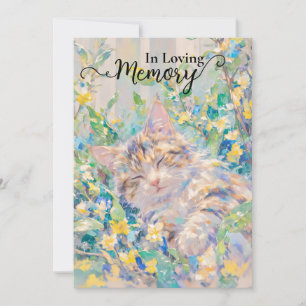 Tabby Cat Beileid Card Einladung