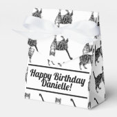 Tabby Cat Black Birthday Cats Cake Fevor Box Geschenkschachtel (Vorderseite)