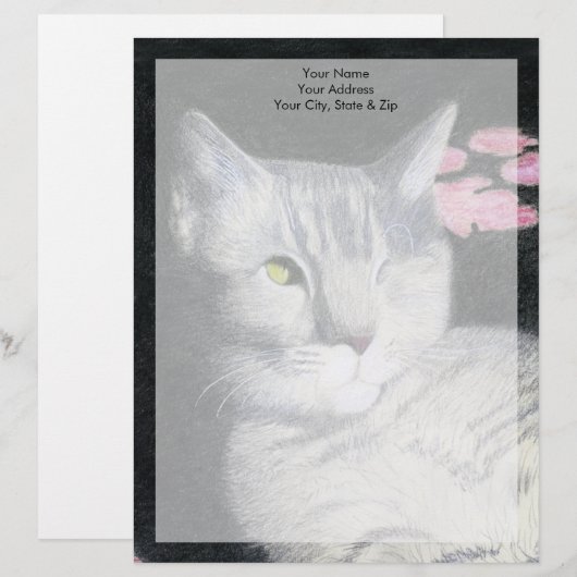 Tabby Cat Briefbogen (Vorne/Hinten)