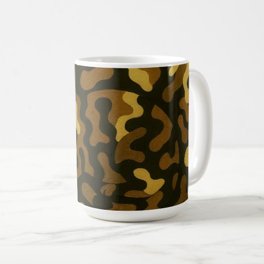 Tabby Cat Camouflage Abstract Pattern Kaffeetasse (VorderseiteRechts)