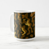 Tabby Cat Camouflage Abstract Pattern Kaffeetasse (Vorderseite Links)