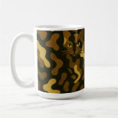 Tabby Cat Camouflage Abstract Pattern Kaffeetasse (Links)
