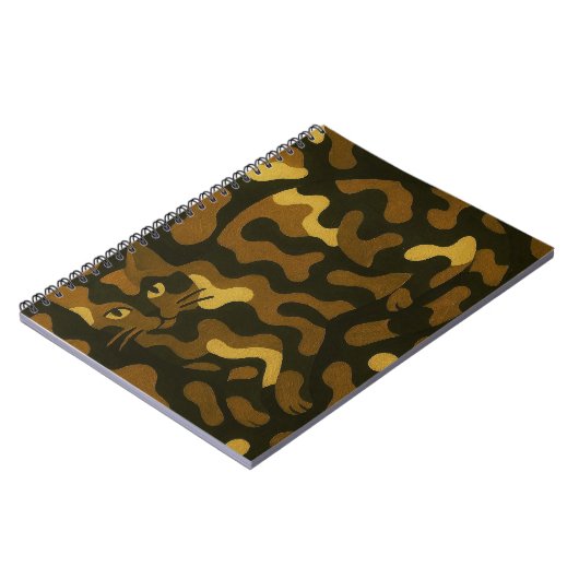 Tabby Cat Camouflage Art Notizblock (Linke Seite)
