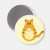 Tabby Cat Cartoon Magnet (Vorderseite/Rückseite)