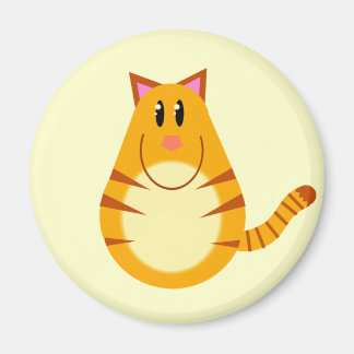 Tabby Cat Cartoon Magnet