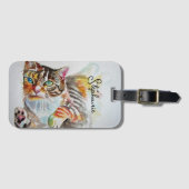 Tabby Cat cats pet art Watercolor Ladies Wallet Gepäckanhänger (Vorderseite (Horizontal))