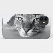 Tabby Cat Closing iPhone Case (Rückseite (Horizontal))