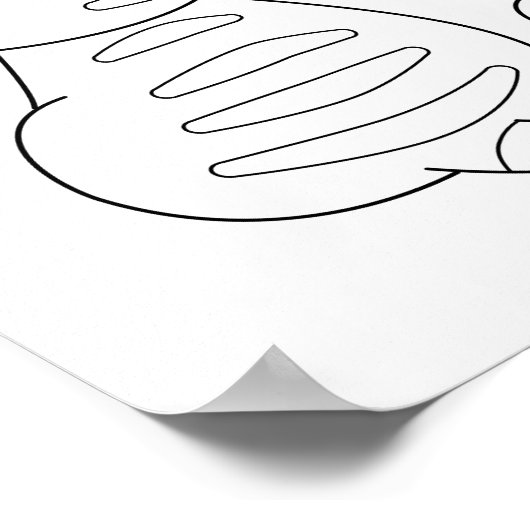 Tabby Cat Coloring Page Poster (Ecke)