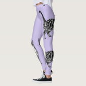 Tabby Cat Cool Animal Black and Pupulous Leggings (Links)