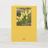 Tabby Cat Cute Yellow Iris Valentines Wifes Name Karte (Rückseite)