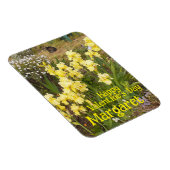 Tabby Cat Cute Yellow Iris Valentines Wifes Name Magnet (Rechte Seite)