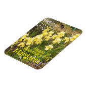 Tabby Cat Cute Yellow Iris Valentines Wifes Name Magnet (Linke Seite)