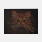 Tabby Cat Design Orange Kupfer Schwarz Foto Kunst Fußmatte (Vorderseite)