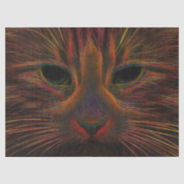 Tabby Cat Design Orange Kupfer Schwarz Nah Up Seidenpapier