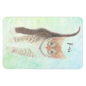 Tabby Cat Flexible Magnet mit Text (Horizontal)