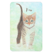 Tabby Cat Flexible Magnet mit Text (Vertikal)