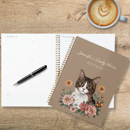 Tabby Cat Floral Planer