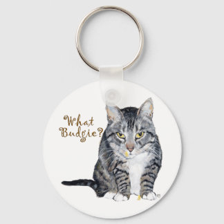 Tabby Cat Frage: Was Budgie? Schlüsselanhänger