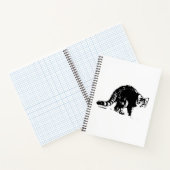 Tabby Cat Full Body Black & White Notebook Notizblock (Innenseite)