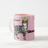 Tabby Cat Funny Queen cats Frauen Geschenk Tasse (Vorderseite Links)