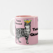 Tabby Cat Funny Teen Queen cens girls gift Tasse (Vorderseite Links)