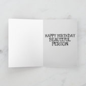 TABBY CAT GEBURTSKARTE FÜR SCHÖNE PERSON KARTE (Innenseite)