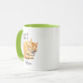 Tabby Cat Glück ist ansteckend Personalisiert Tasse (Vorderseite Links)