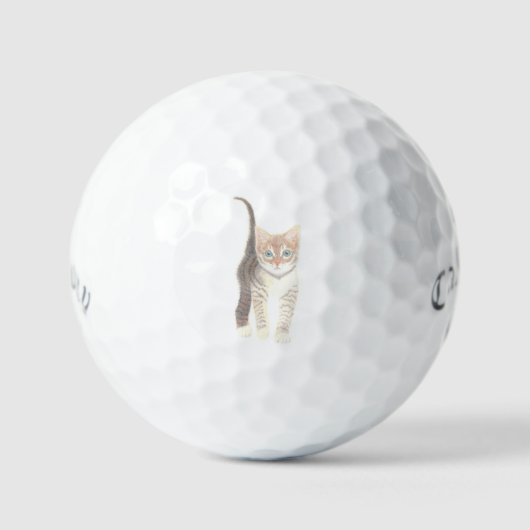 Tabby Cat Golf Balls Golfball (Vorderseite)