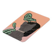 Tabby Cat Gray Pflanze Vielen Dank Magnet (Linke Seite)