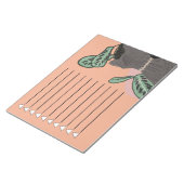 Tabby Cat Gray Pflanze Zwei-Tone Notizblock (angewinkelt)