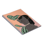 Tabby Cat Gray Pflanze Zwei-Tone Notizblock (Rechte Seite)