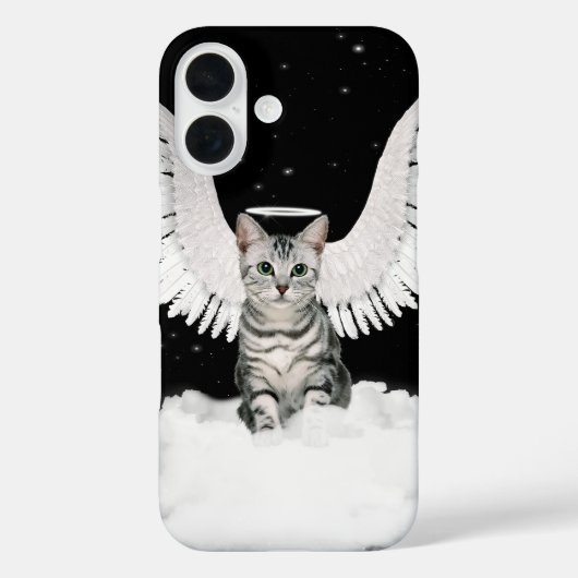 Tabby Cat Guardian Angel mit Wings Case-Mate iPhone Hülle (Rückseite)