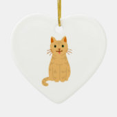 Tabby Cat Illustration Art Keramik Keramik Ornament (Vorne)