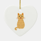 Tabby Cat Illustration Art Keramik Ornament (Hinten)