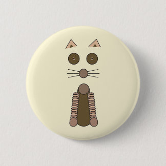 Tabby CAT Illustration Button
