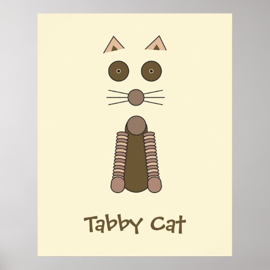 Tabby CAT Illustration Poster (Vorne)